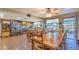 Kitchen and dining area with wood table and backyard access at 2930 W Belmont Ave, Phoenix, AZ 85051