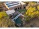 Aerial view showcasing solar panels and a backyard pool at 29991 N 78Th Pl, Scottsdale, AZ 85266