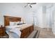 Bright bedroom with king-size bed and ensuite access at 29991 N 78Th Pl, Scottsdale, AZ 85266