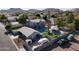 Aerial view of two-story home with pool and large backyard at 4530 W Misty Willow Ln, Glendale, AZ 85310