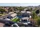 Aerial view of two-story home with pool, casita and large backyard at 4530 W Misty Willow Ln, Glendale, AZ 85310