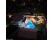 Night view of house, pool, and backyard at 4530 W Misty Willow Ln, Glendale, AZ 85310