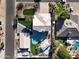 Aerial view showing house, pool, and surrounding landscape at 4530 W Misty Willow Ln, Glendale, AZ 85310