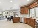 Open kitchen with stainless steel appliances and island at 4530 W Misty Willow Ln, Glendale, AZ 85310