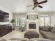 Bright living room featuring a fireplace and ample natural light at 4530 W Misty Willow Ln, Glendale, AZ 85310