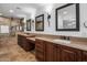 Elegant bathroom with double vanities, soaking tub, and walk-in shower at 7618 E Ironwood Dr, Scottsdale, AZ 85258