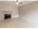 Living room with fireplace and tile flooring at 850 S River Dr # 1092, Tempe, AZ 85281