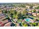 Aerial view of community pool and lush landscaping at 19111 N 94Th Ave, Peoria, AZ 85382