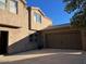 View of the garage and side yard at 20391 E Via Del Oro Dr, Queen Creek, AZ 85142