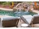 Relaxing pool area with waterfall and lounge chairs at 22012 N Arrellaga Dr, Sun City West, AZ 85375