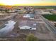 Aerial view of two new construction craftsman style homes at 22859 W Euclid Ave, Buckeye, AZ 85326