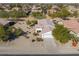 Aerial view of single story home with a large backyard at 2490 E Fiesta Dr, Casa Grande, AZ 85194