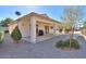 Covered patio with flagstone and desert landscaping at 2490 E Fiesta Dr, Casa Grande, AZ 85194