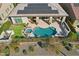 Aerial view of a home with solar panels and a pool at 29512 N Tarragona Dr, Peoria, AZ 85383