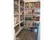 Well-organized pantry with plenty of shelving for storage at 3094 N 195Th Dr, Buckeye, AZ 85396