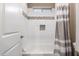 Bathroom with shower/tub combo and striped curtain at 5429 E Barwick Dr, Cave Creek, AZ 85331