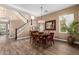 Formal dining room with hardwood floors and a chandelier at 5429 E Barwick Dr, Cave Creek, AZ 85331