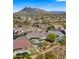 Property and neighborhood view from above, showcasing location and surroundings at 6033 E Pebbles Ct, Cave Creek, AZ 85331