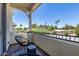 Private patio with comfortable seating and city views at 630 W Echo Ln, Phoenix, AZ 85021