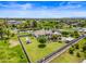 Aerial view showcasing a single-story home, expansive lawn, and playground at 715 S Cactus Wren St, Gilbert, AZ 85296