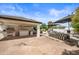 Large flagstone patio with outdoor kitchen and seating at 715 S Cactus Wren St, Gilbert, AZ 85296