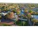 Aerial view showcasing the home's location in a charming neighborhood with mountain views at 7249 N Central Ave, Phoenix, AZ 85020