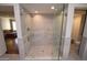 Large walk-in shower with herringbone tile and glass enclosure at 7249 N Central Ave, Phoenix, AZ 85020