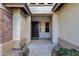 Front entry with a dark brown door and sidelights at 7893 S Stephanie Ln, Tempe, AZ 85284