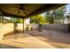 Covered patio and firepit in backyard at 7917 W Sierra Vista Dr, Glendale, AZ 85303