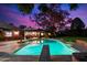 Backyard pool featuring diving board and a patio with table and chairs at 8031 N 14Th Ave, Phoenix, AZ 85021