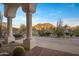 Landscaped front yard with mountain views at 10452 E Quartz Rock Rd, Scottsdale, AZ 85255