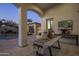 Relaxing pool area with outdoor seating and a water feature at 10452 E Quartz Rock Rd, Scottsdale, AZ 85255