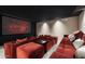 Luxurious home theater with plush seating and large screen at 10944 E Whistling Wind Way, Scottsdale, AZ 85255