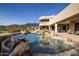 Resort-style pool and spa with a large patio perfect for outdoor entertaining at 12308 N 119Th St, Scottsdale, AZ 85259