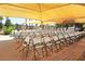 Community patio with numerous chairs for gatherings at 1621 E Firestone Dr, Chandler, AZ 85249