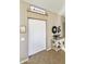 Entryway with barn door and decorative wall art at 1621 E Firestone Dr, Chandler, AZ 85249