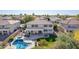 Aerial view of two story house with a large backyard, pool and spa at 1684 E Coconino Dr, Chandler, AZ 85249