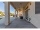 Covered patio with ceiling fans and access to the backyard at 1684 E Coconino Dr, Chandler, AZ 85249