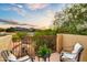 Relaxing balcony with mountain views and comfortable seating at 23575 N 75Th Pl, Scottsdale, AZ 85255