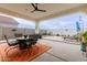 Outdoor patio with seating area and ceiling fan at 2891 N Westridge Ln, Casa Grande, AZ 85122