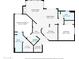 Condo floor plan showing two bedrooms, two baths, and an open layout at 3848 N 3Rd Ave # 1044, Phoenix, AZ 85013