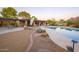 Relaxing pool area with patio furniture and mountain views at 3921 E San Miguel Ave, Paradise Valley, AZ 85253