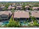 Aerial view showing house, pool, and neighborhood at 4410 E Robin Ln, Phoenix, AZ 85050