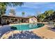 Inviting kidney-shaped pool and patio at 537 W El Caminito Dr, Phoenix, AZ 85021