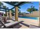 Relaxing pool area with shaded seating and tables at 6508 N 24Th Ln, Phoenix, AZ 85015