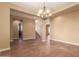 Bright dining room with tile floors and a chandelier at 6857 W Juana Dr, Peoria, AZ 85383