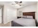 Bedroom with full bed and sliding door to closet at 790 W Jardin Dr, Casa Grande, AZ 85122