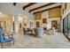 Bright living room with high ceilings and a tile floor at 8787 E Lost Gold Cir, Gold Canyon, AZ 85118