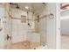 Large walk-in shower with tiled walls and seat at 902 W Glendale Ave # 203, Phoenix, AZ 85021