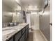 Clean bathroom with a shower/tub combo and double sinks at 3479 E Esplanade Ct, Gilbert, AZ 85297